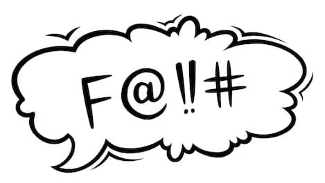 speech bubble with expletives